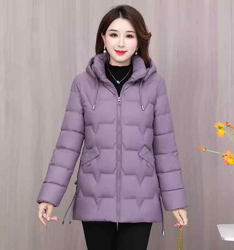 秋服 レディース ファッション オシャレ カワイイ シンプル 大人カワイイ 大きいサイズ 厚手 ダウン 綿 パッド ジャケット ミドル丈 冬 韓国ファッション