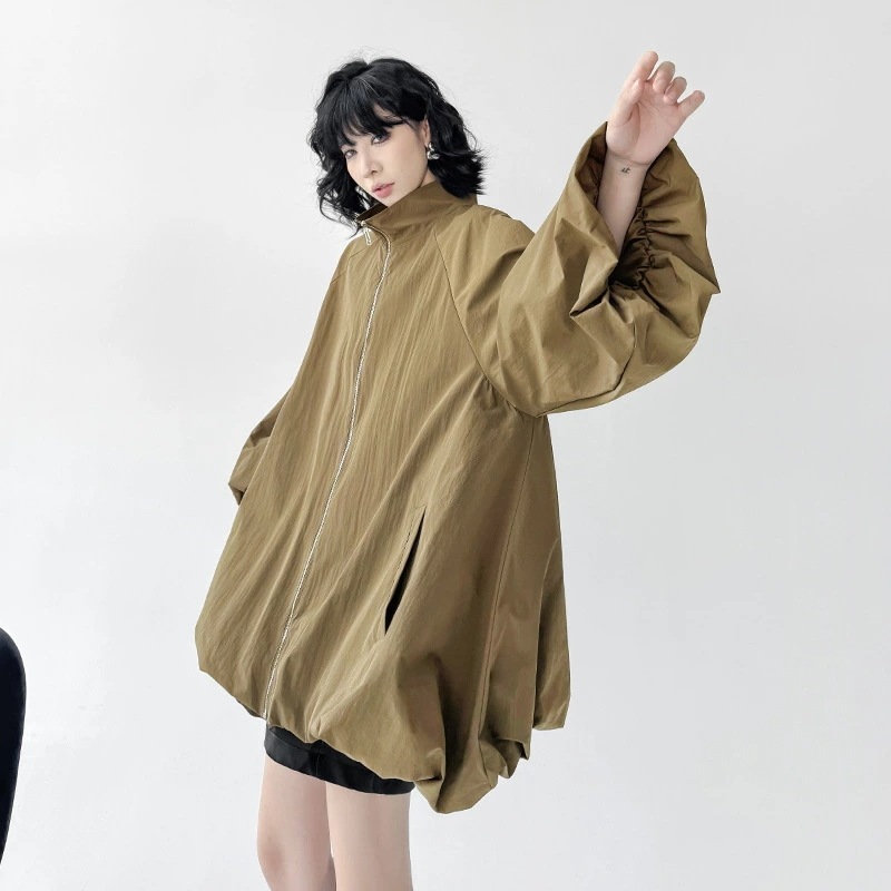 安い トップス アウター 羽織 長袖 パフスリーブ 個性派 ユニーク おしゃれ ゆったり カジュアル レディース【大きいサイズ レディース 春夏 セール きれいめ 可愛い かわいい チュニック top
