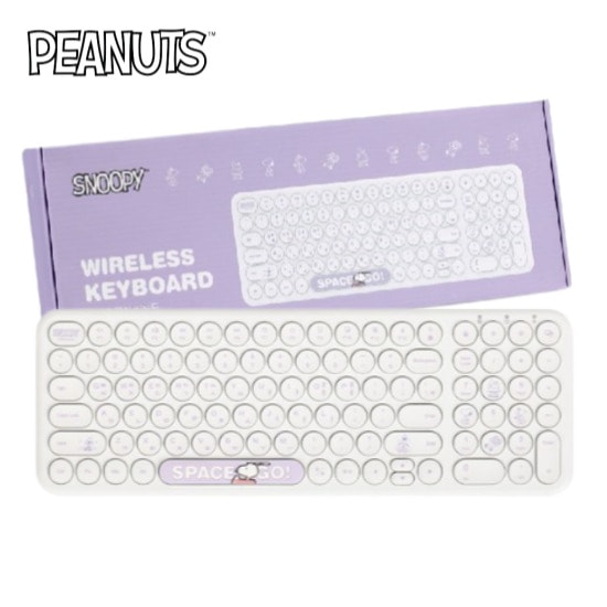 ピーナッツ スヌーピー スリム ワイヤレス 無音キーボード