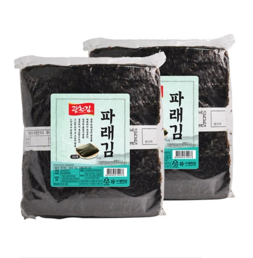 美味しい韓国海苔伝統風味海苔焼き海苔生海苔薄焼き海苔光川海苔アオノリ100p高級ギフトセット/Del