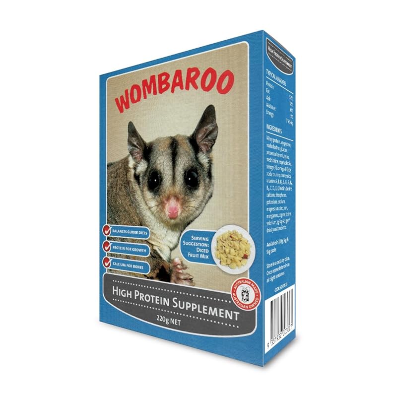 即納：WOMBAROO(ウォンバルー) ウォンバルー(WOMBAROO) ハイプロテインサプリメント(High Protein Supplement)/フクロモモンガ用栄養補助食品 220グラム (x