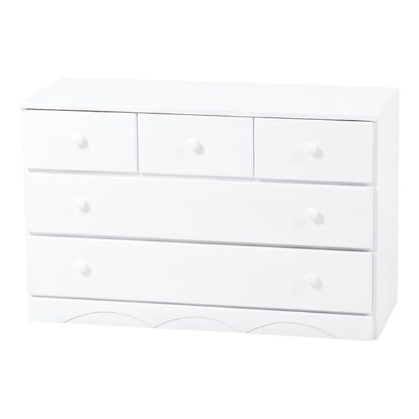 チェスト 桐材 木製 収納 タンス 引出し シンプル ホワイト 幅87cm高55cm MCH-6891WH