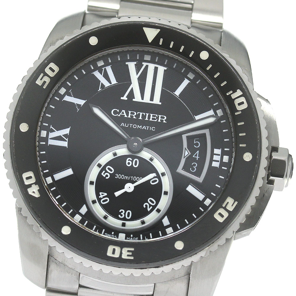 カルティエ CARTIER W7100057 カリブル ドゥ カルティエ ダイバー デイト 自動巻き メンズ 保証書付き_845486【中古】