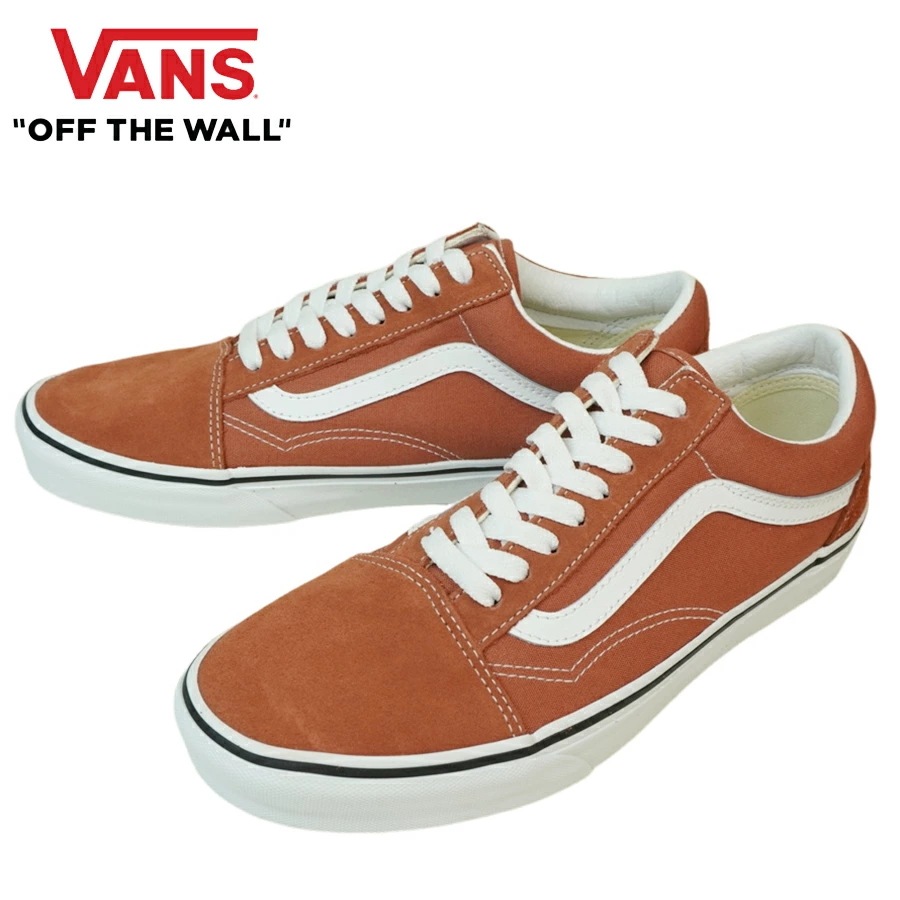 VANS スニーカーVANS ヴァンズ バンズOLD SKOOL オールドスクールCOLOR THEORY AUBURN カラーセオリーオーバーンレンガ色 オレ