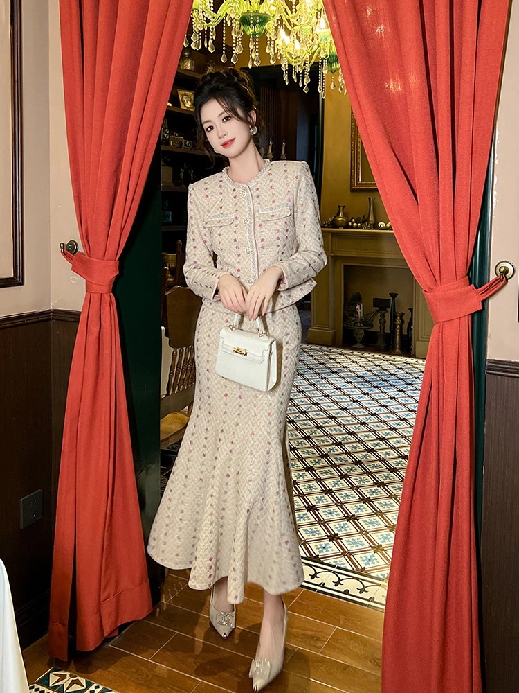 二次会 ウェディング 演奏会 結婚式 卒業式 披露宴 同窓会 大人 キャバ パーティー ドレス セットアップ マーメイド 上下セット 2024秋冬