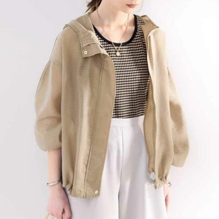 【韓国の人気爆発】 おしゃれ度アップ 3色 UVカット ゆったり フード付き 透け感 薄手 日焼け止め レディース アウタージャケット