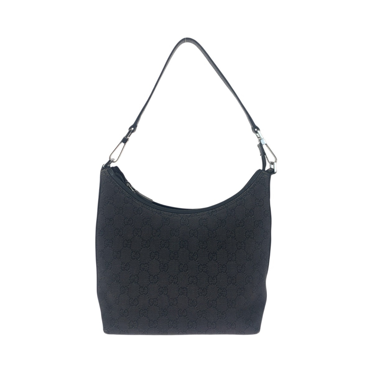 ブラック シルバー金具 GGキャンバス/レザー 28335 ショルダーバッグ ハンドバッグ レディース 601678