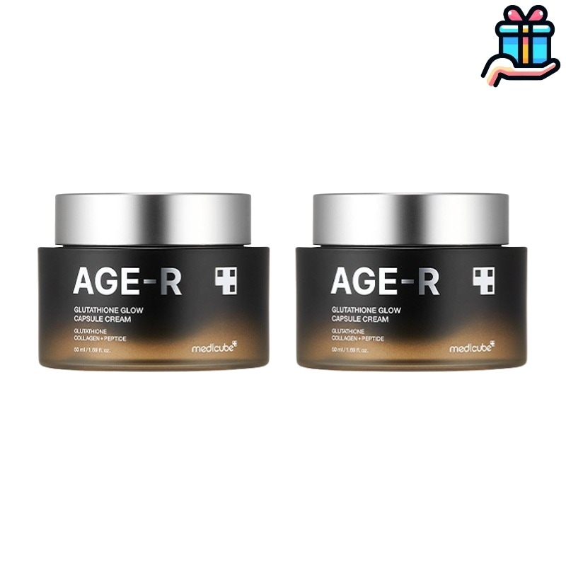 [大容量企画商品1+1] AGE-R エイジアール グルタチオン グロー カプセル クリーム 50ml+50ml つや 弾力 しわ たるんだ肌 額 ほうれい線 ネックシワ 韓国コスメ 韓国人気