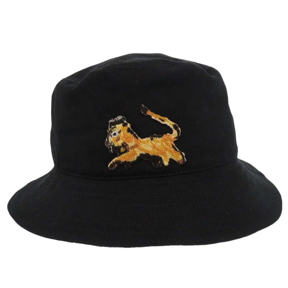 未使用品 タイガーパッチバケットハット DIOR AND PETER DOIG 帽子 コットン/ポリエステル/コットン ブラック 0190【中古】 レディース
