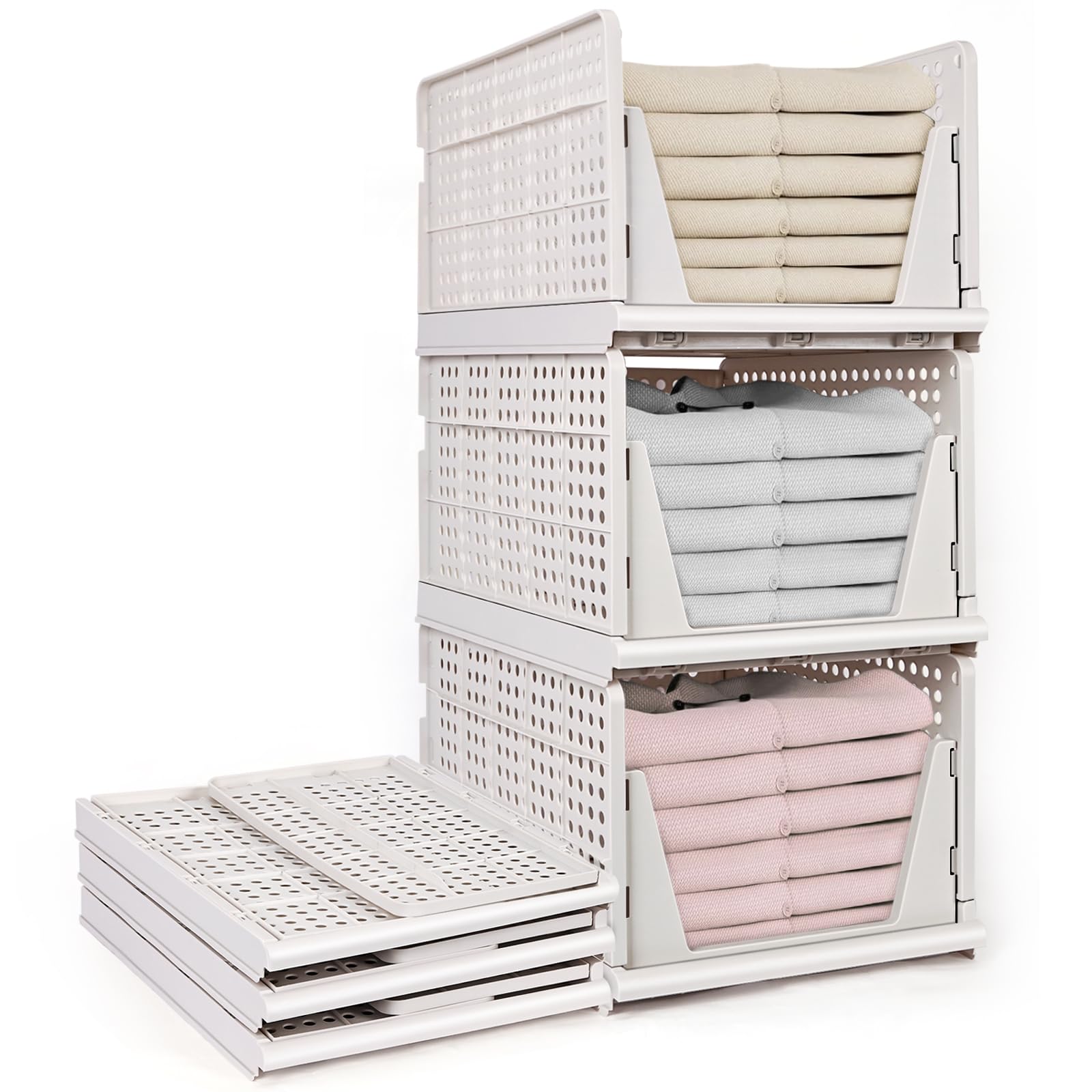 yazi 衣装ケース 引き出し 押し入れ収納ケース 折りたたみ衣装ケース 大容量3段 収納ボックス クローゼット 収納台 積み重ね可能 タンスプラスチックケース tシャツ/洋服/カバン 押し入れ収納ラ 5,629円