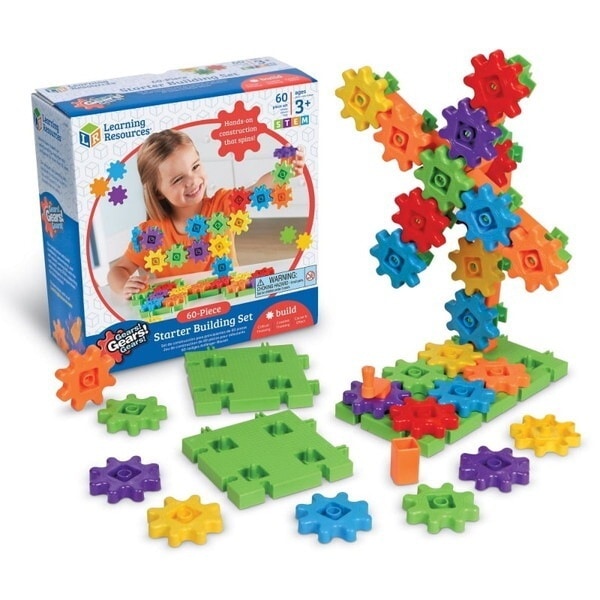 LER 9148 Gears! Gears! Gears! 60-Piece Starter Building Set カラフルギアブロック スターターセット