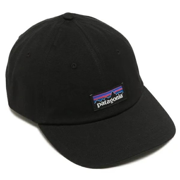 帽子 P-6 LABEL TRAD CAP P-6 ラベル トラッド キャップ ブラック メンズ レディース ユニセックス PATAGONIA 38296 BLK