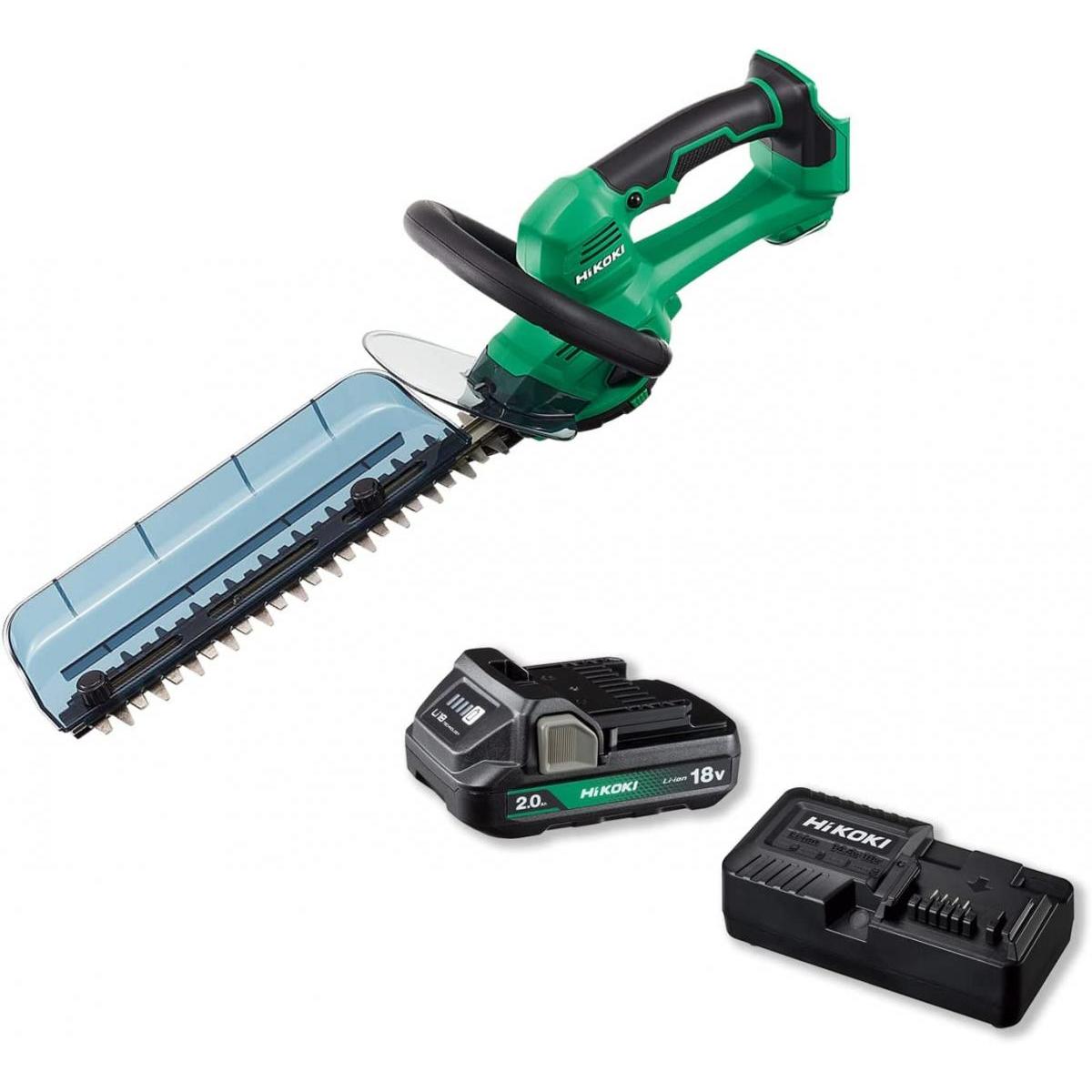 HiKOKI ハイコーキ 18V 充電式 植木バリカン ヘッジトリマー 2.0Ah蓄電池・充電器付き 刈り込み幅 300mm 切断径15mm CH1830DA(BG)