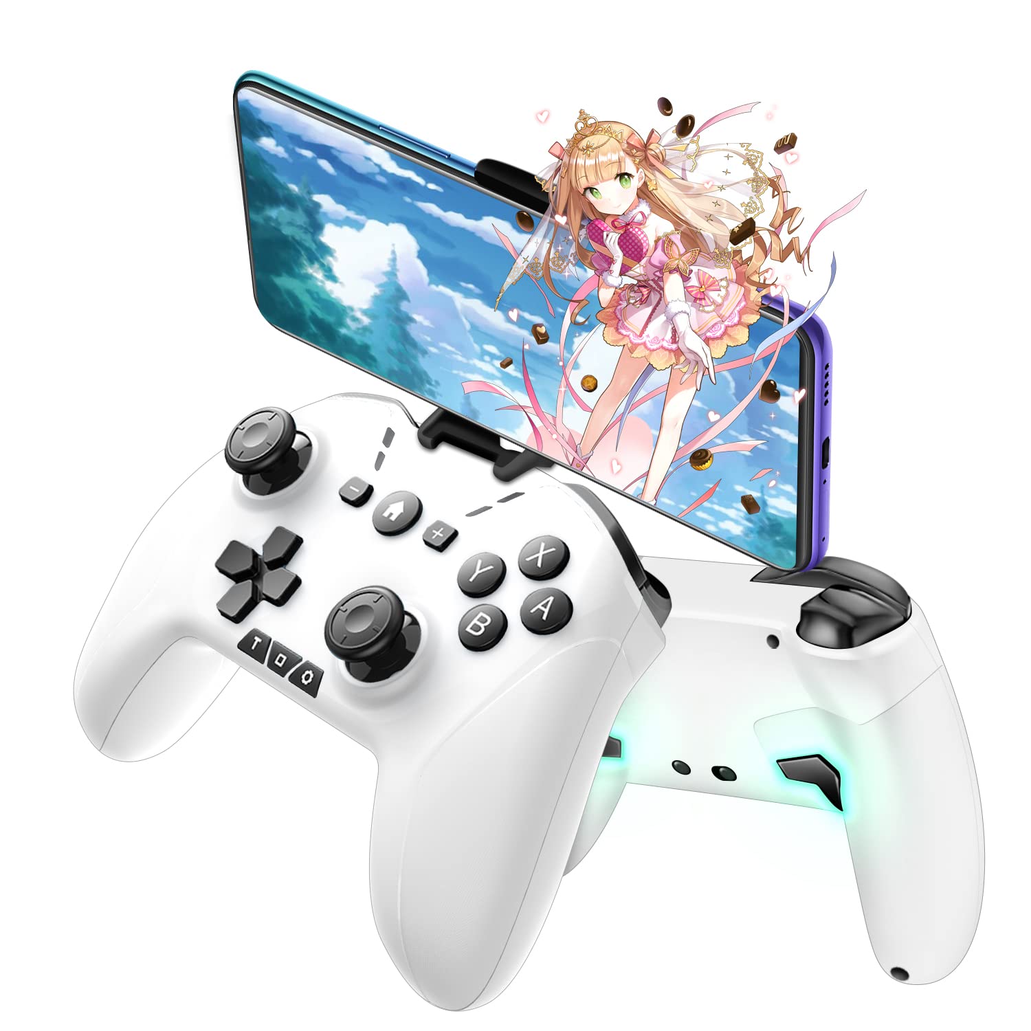 【1つ買うと1つ無料】ワイヤレス コントローラー SwitchPCISAndroid全対応方向ボタンレイアウト可能背面ボタンスマホホルダー付きプロコン ゲームパッド 自動連射 Bluetooth24G 6,386円