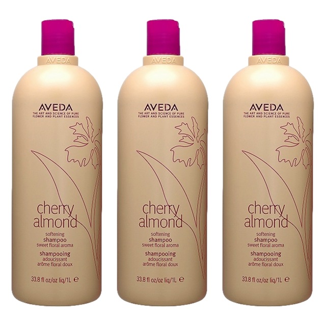 チェリー アーモンド シリーズ ソフトニング シャンプー 1000ml(サロンサイズ） x 3