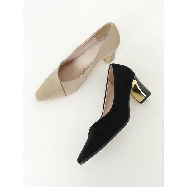 インテンス 女性 アンバランス Vカット ライン パンプス 6cm LCWD70I539