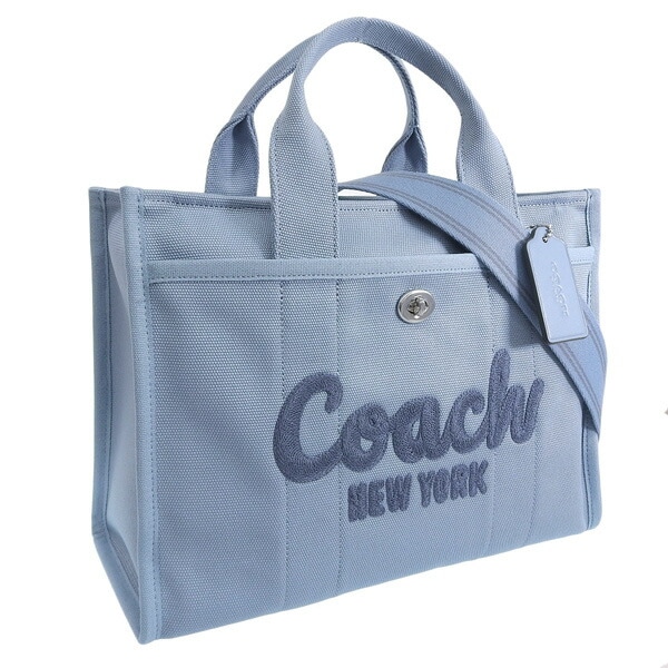 コーチ バッグ レディース 2WAY トートバッグ キャンバス ブルー CARGO TOTE CP158LHSBL COACH A4対応