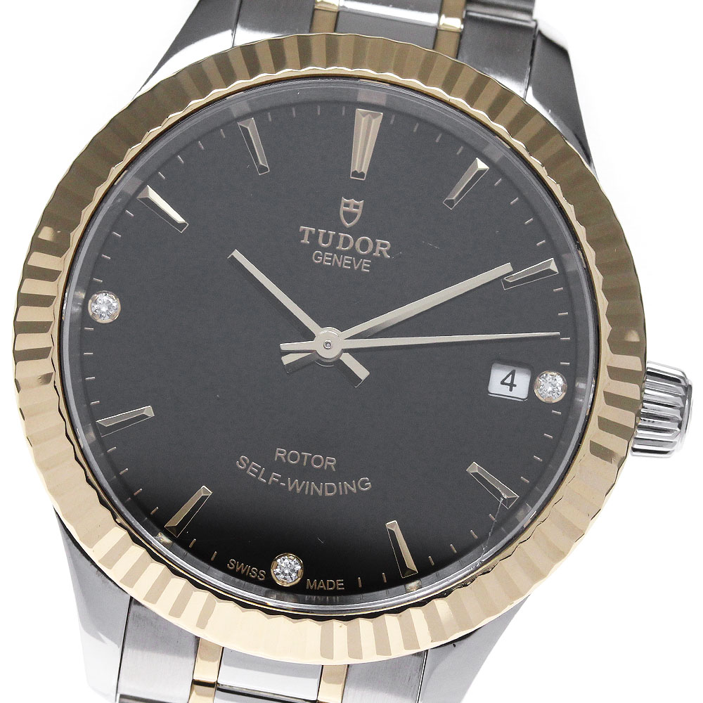 チュードル TUDOR 12313 スタイル 3Pダイヤ デイト 自動巻き ボーイズ _825993【中古】