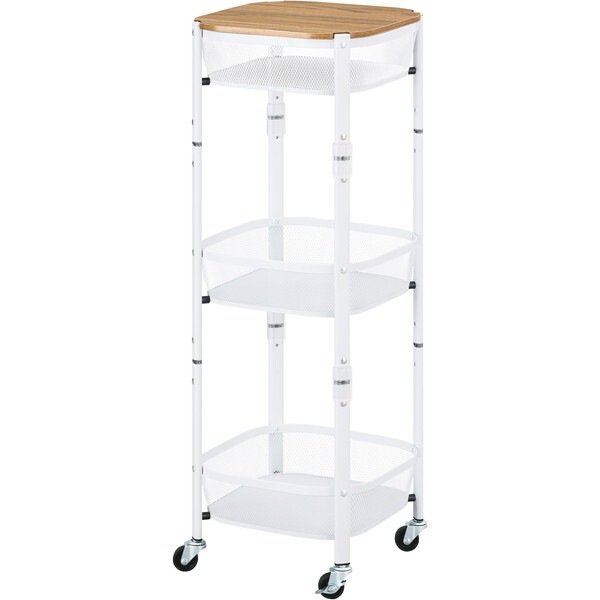 MUW-S3 ホワイト マルチワゴン 角型3段 メーカー直送