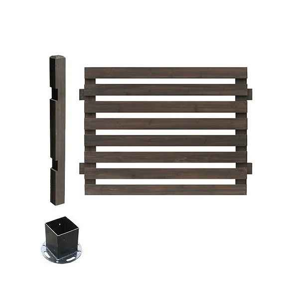 住まいスタイル ボーダーフェンス スプレッド 平地用連結セット ダークブラウン SFBF1000E-HB-DBR メーカー直送