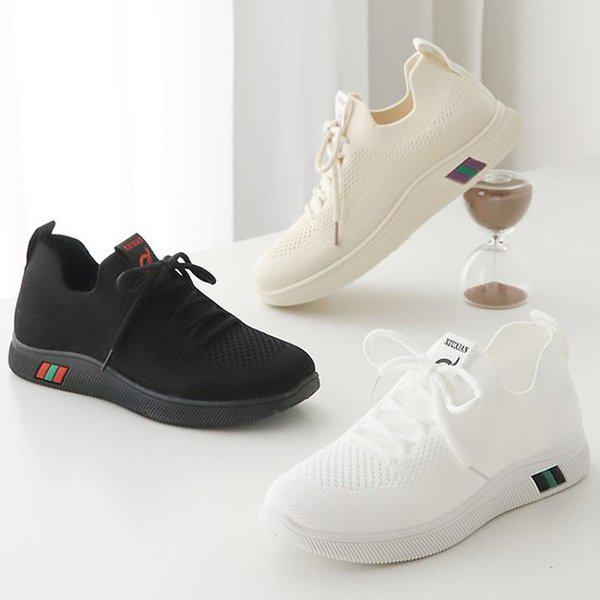 [シューズ] ニット 女性 レディース スリッポン スニーカー 2.5cm/3color sjyj-2305