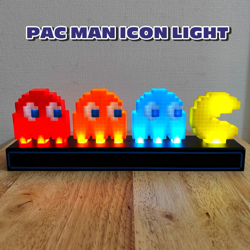 パックマン アイコンライト 光る かわいい 置物 かわいい 雑貨 ディスプレイ プレゼント ギフト ゲーム PACMAN かっこいい キャラクター おもちゃ インテリア 部屋 バー カフェ