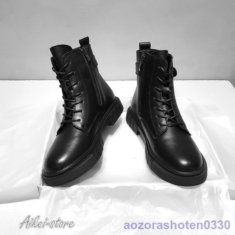 ブーツ レディース本革 レースアップブーツ ショートブーツ レディース 裏起毛ブーツ春秋冬 編み上げ ヒールブーツ ショート丈 黒 靴 くつ美脚 歩きやすい