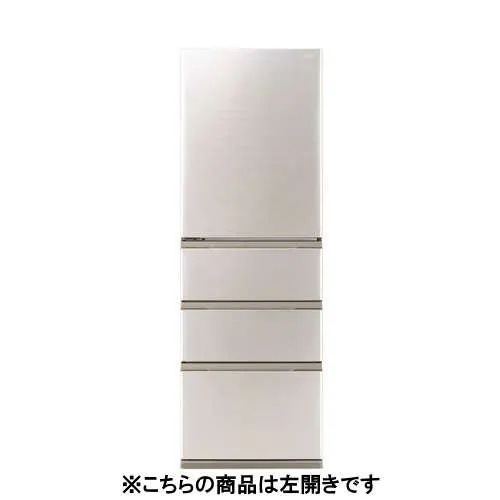 AQUA 冷蔵庫 362L 左開き 4ドア 幅60cm スタイリッシュデザイン 真ん中冷凍室 省エネ設計 AQR-S36AL(N) ゴールド系
