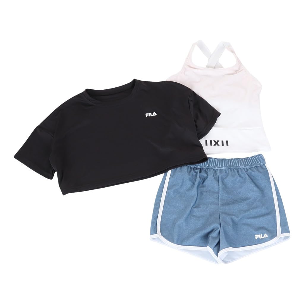 当日発送 フィラ 水着セット Tシャツ ショートパンツ ガールズ 124660
