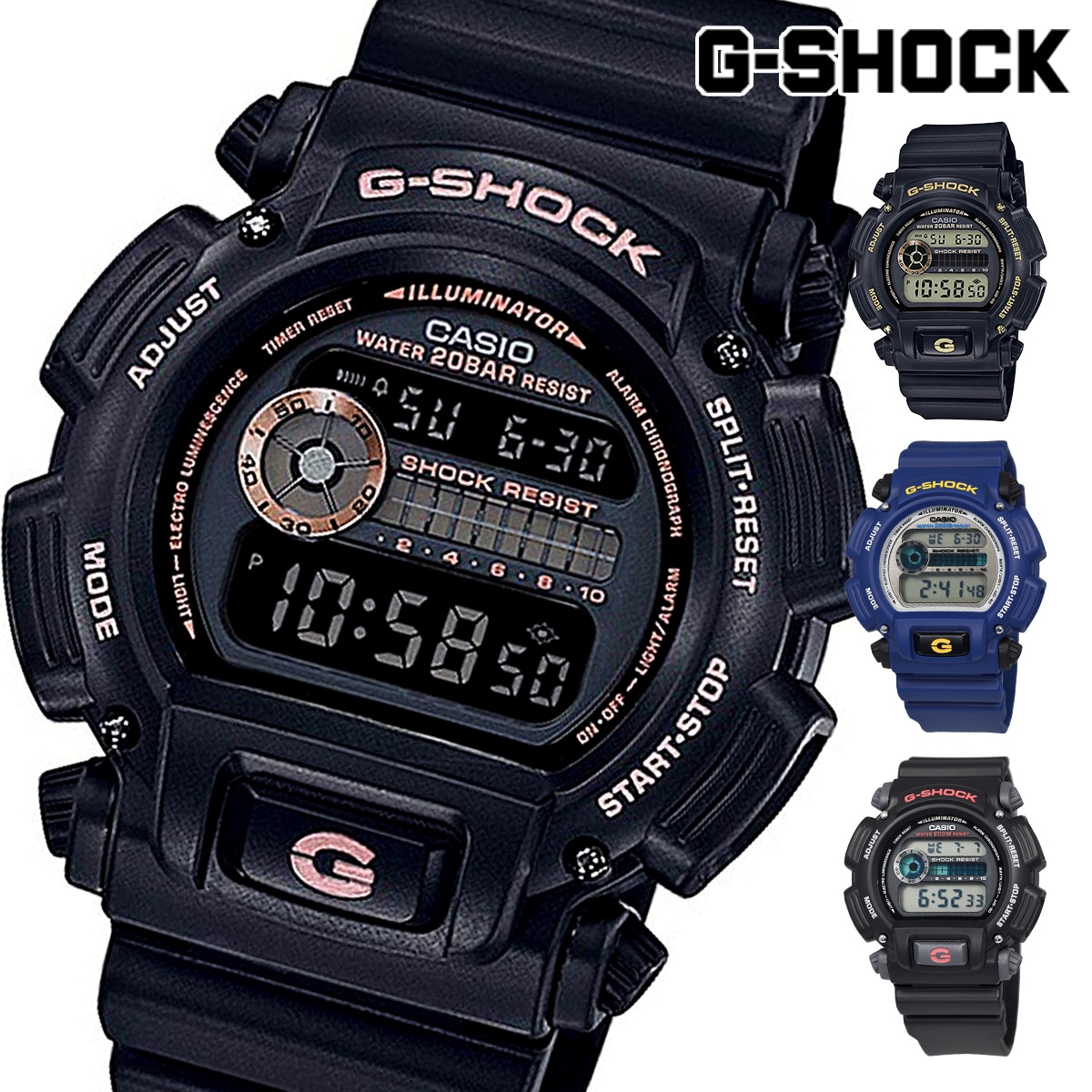 Qoo10限定特別価格SALEGショック G-SHOCK ジーショック DW-9052-1V DW-9052-2V DW-9052GBX-1A4 DW-9052GBX-1A