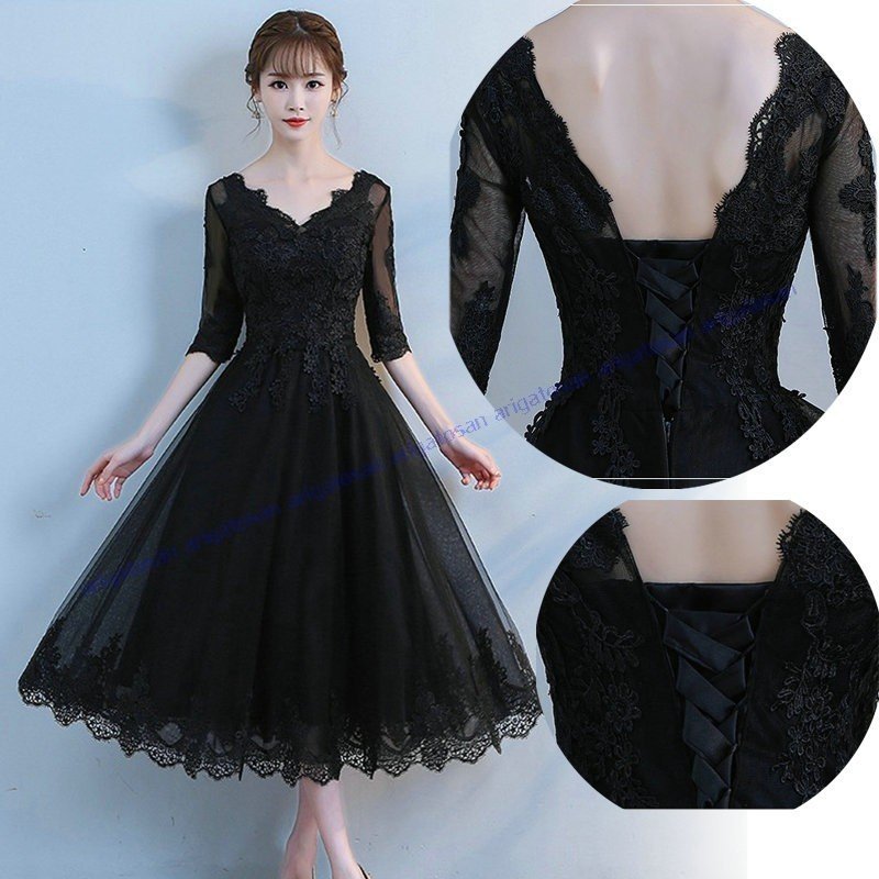 パーティードレス 結婚式ドレス 袖あり ウエディングドレス レース 大きいサイズ 大人 可愛い 着痩せ 品 お呼ばれ 食事会 二次会 披露宴 卒業式 成人式