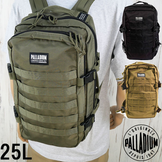 パラディウム バックパック メンズ BG623 レディース リュックサック 25L バロウデュールナイロン バッグ BAG 鞄 デイパック アウトドア 通勤 通学 ミリタリー 黒 ベージュ カーキ