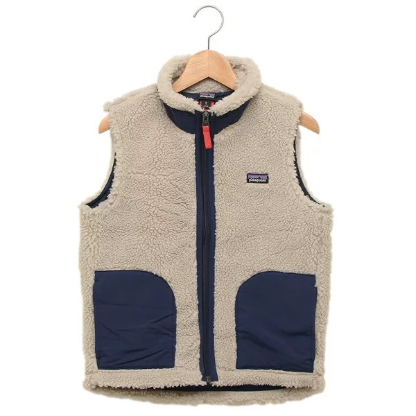 ベビー服 レトロ ベスト ネイビー キッズ PATAGONIA NCV