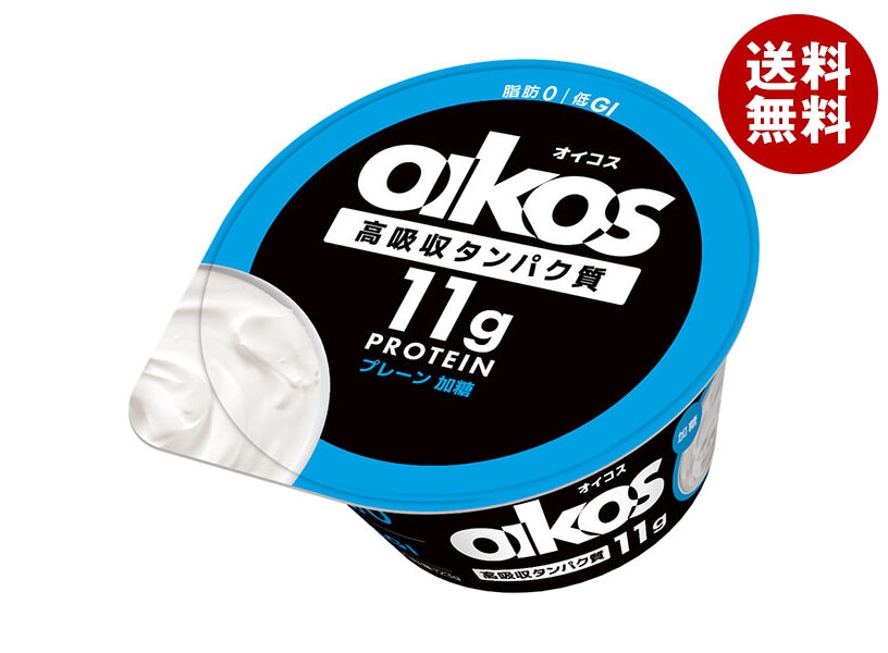 メーカー/問屋直送チルド ダノンジャパン ダノンオイコス 高吸収タンパク質 プレーン・加糖 123g＊12個入＊(2ケース)