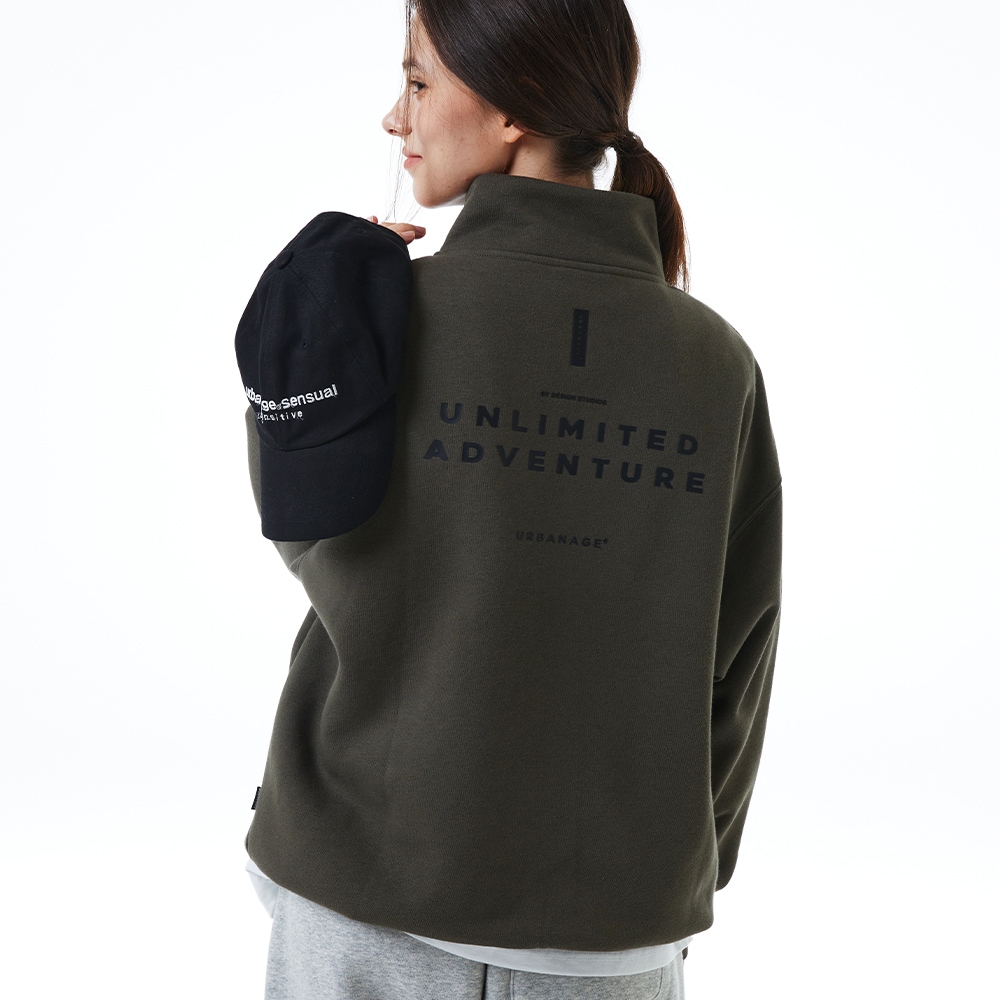 Unlimited half zip-up (Khaki)