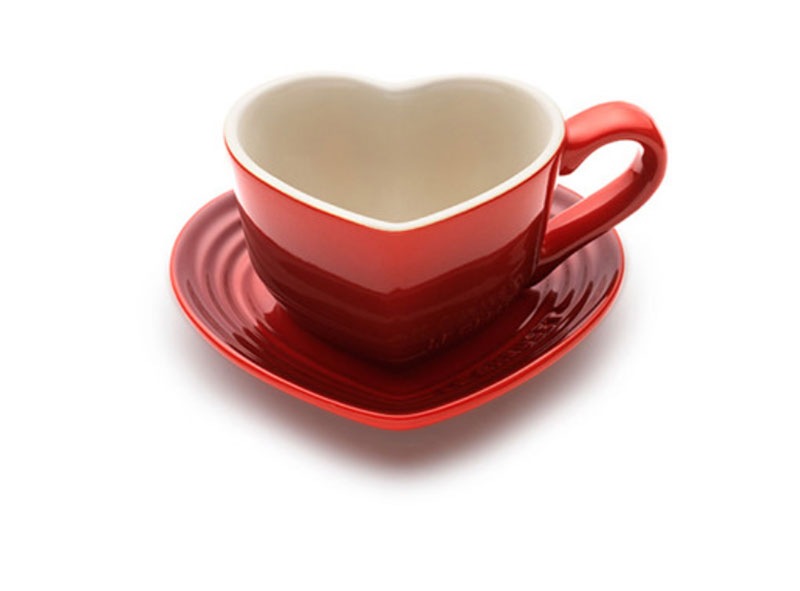 ハート形 コーヒーカップ トレイセット デザート皿 マグカップteaカップ