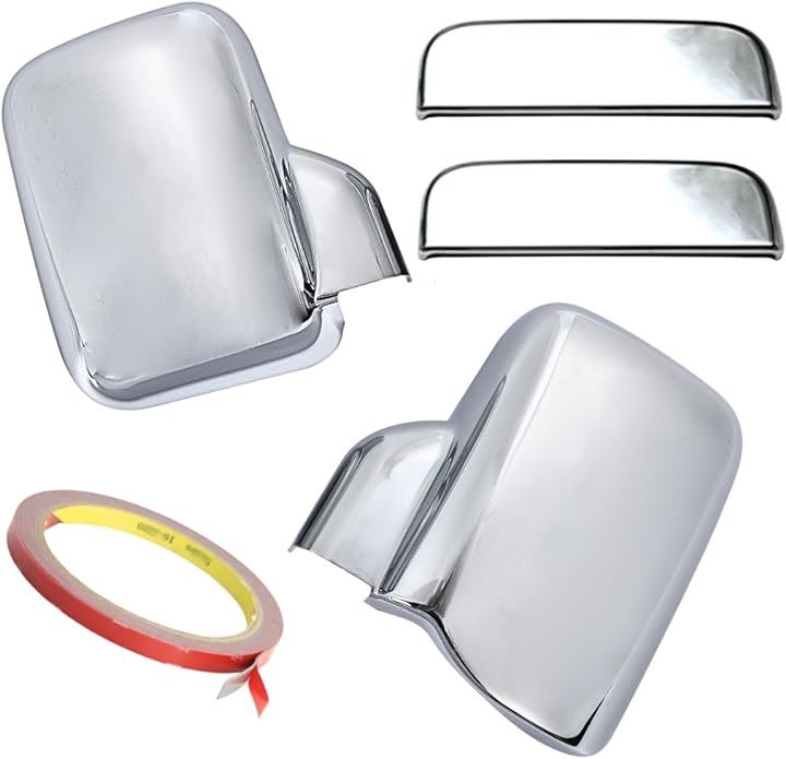 ハイゼットトラック対応 ミラーカバー ドアカバー セット 予備の両面テープ付 シルバー サイドミラー ドアハンドル S500PS510P( シルバーセット)