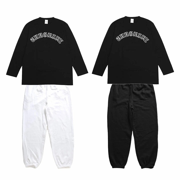 ACE FLAG 上下セット 長袖 ブランド メンズ 春秋冬用 全2色 大きいサイズ エースフラッグ セットアップ ロンT スウェットパンツ Compton コンプトン