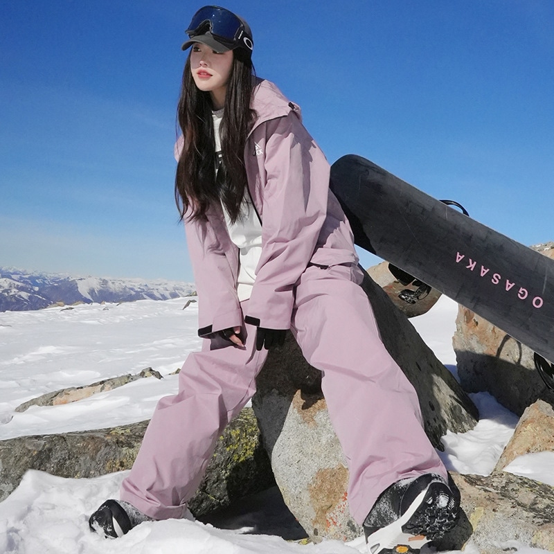 スキーウェアセット水防風保温女性ゆったり男性分体加肥大サイズスキーウェア