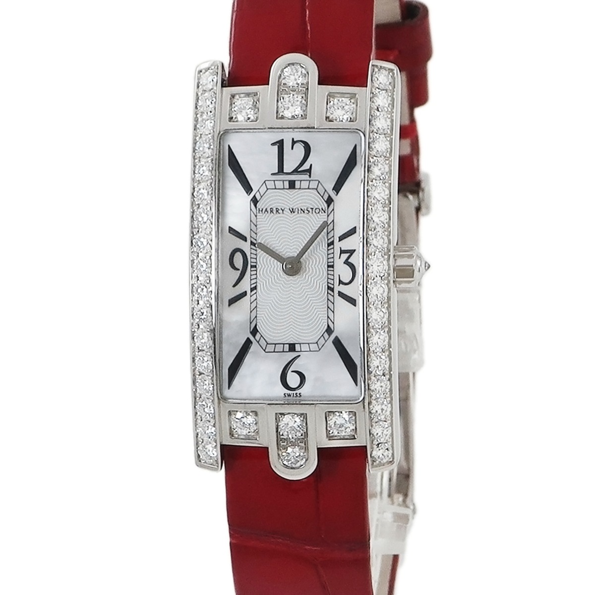 アヴェニューC AVCQHM19WW018 クオーツ レディース K18WG無垢 純正ダイヤ シェル 3年保証