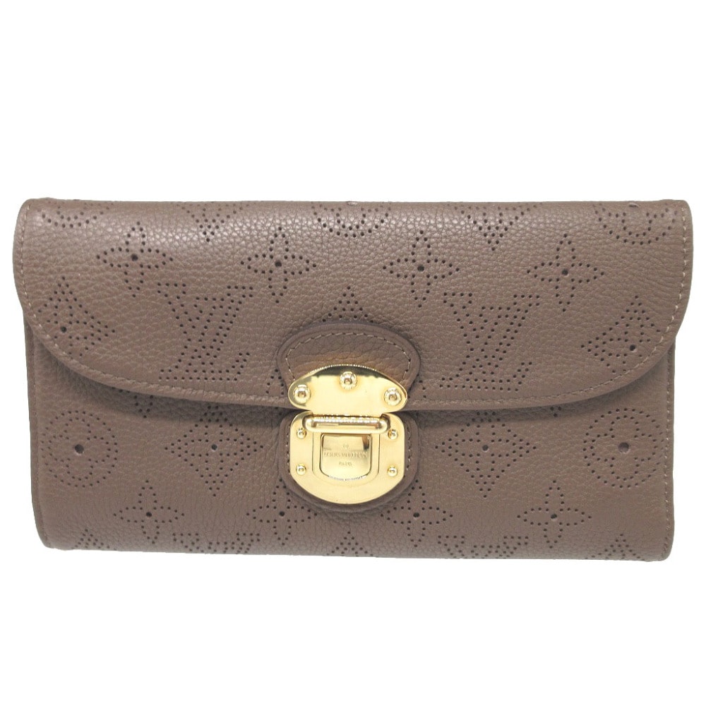 新品同様 2つ折り ポルトフォイユ アメリア モノグラム マヒナ M95968 長財布 モノグラムマヒナ/モノグラム マヒナ ブラウン LV 1344【中古】 ユニセックス長財布