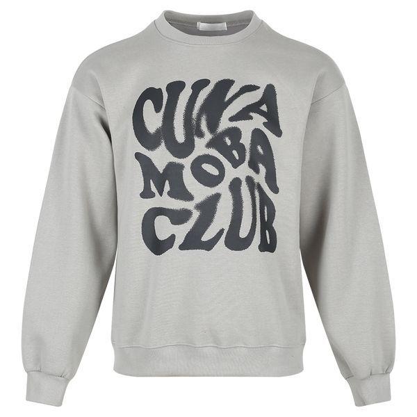 メンズ冬用セミオーバーフィット起毛レタリング 맨투맨 RB TSK Q061 グレー_P409089740