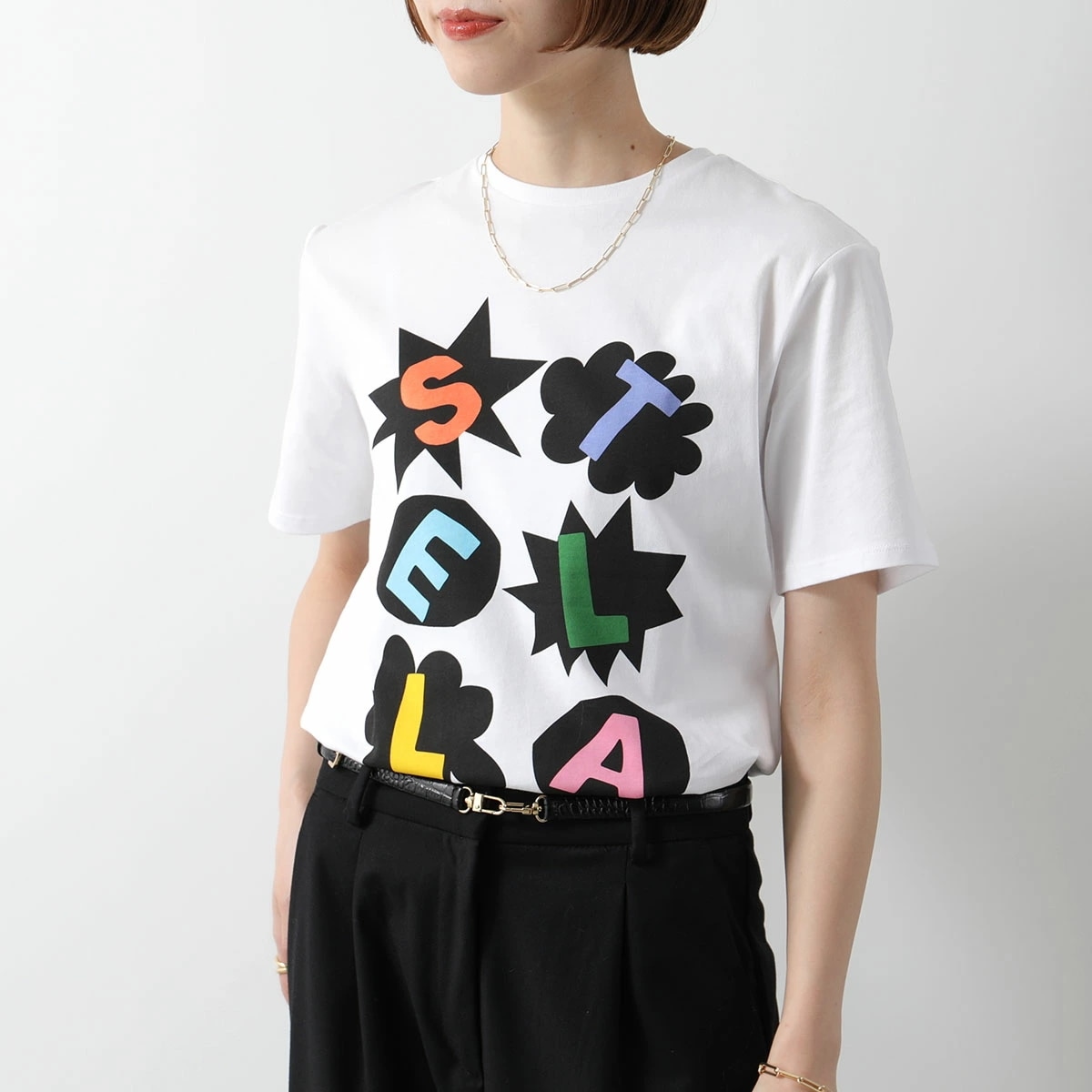 STELLA McCARTNEY KIDS ステラマッカートニー キッズ Tシャツ TV8D71 Z0434 レディース ガールズ ロゴ 半袖 カットソー 100