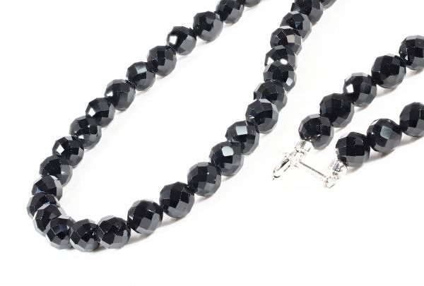 限定入荷品質保証 大粒 ブラックスピネル ネックレス重量感超輝きキラキラ(数量限定 刻印有 P