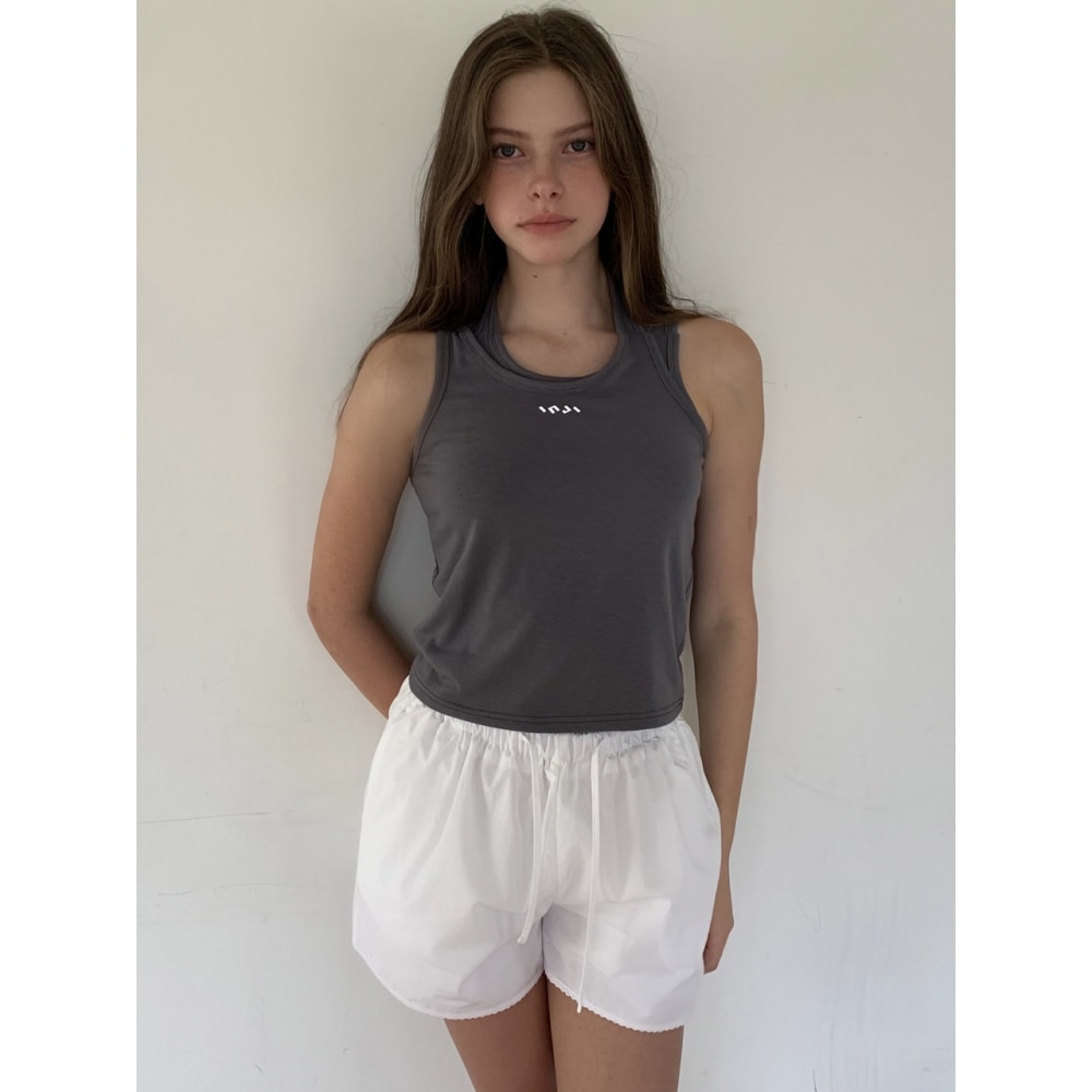 非アクティブレイヤードノースリーブチャコール