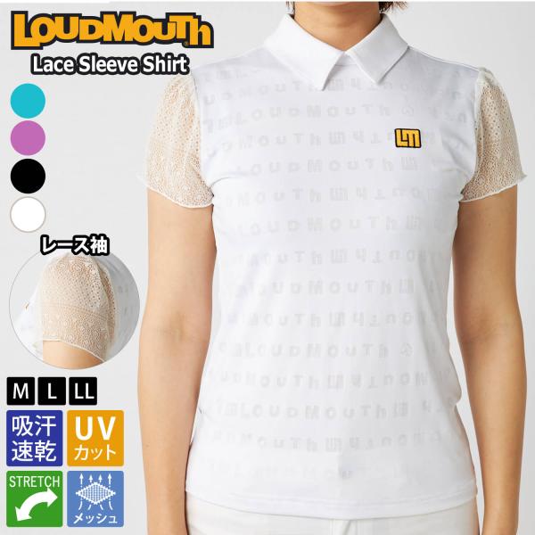 ゴルフウェア レディース ポロシャツ 半袖 台衿付きシャツ 吸汗速乾 ドライ UVカット ストレッチ 伸縮性 メッシュ