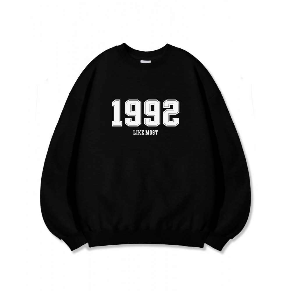 LIKE THE MOST 1992オーバーフィットスウェットシャツブラック