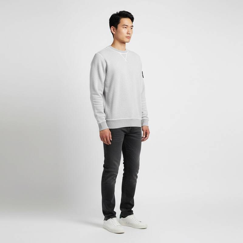 [ロロモダ] ストーンアイランド クラシック ワッペンパッチ メンズ クルーネックTシャツ / S156100020-S0060-V0161