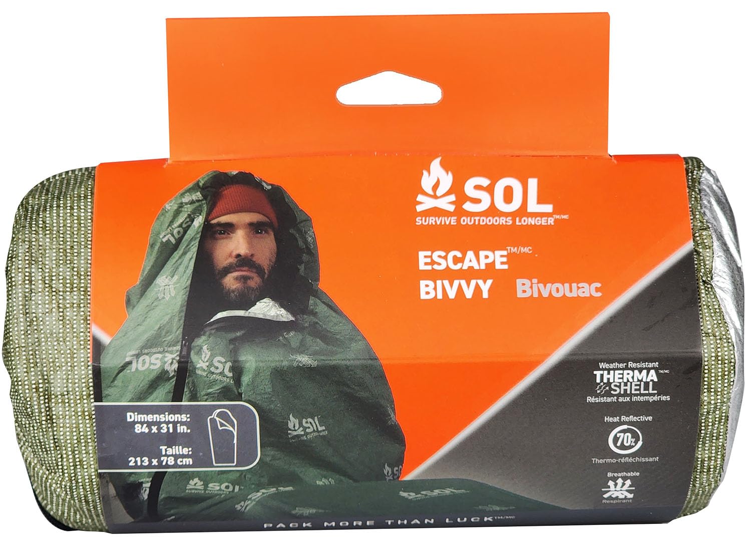 【日本正規品】SOL ニューエスケープヴィヴィ 透湿寝袋 防災 ビバーク 非常用 備蓄用 ヴィヴィサック