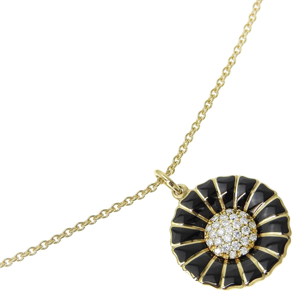Georg Jensen ジョージジェンセン ネックレス K18イエローゴールド 約8.0g レディース 中古品 Aランク